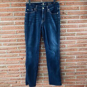 Kimmie Straight Leg Dark Wash, 7 For All Mankind Jeans, Size 28